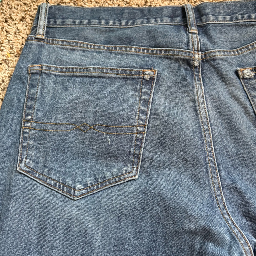 Lucky Brand 121 Slim Straight Denim Jeans Distressed Detail Men’s Size 36/32 - Picture 11 of 12